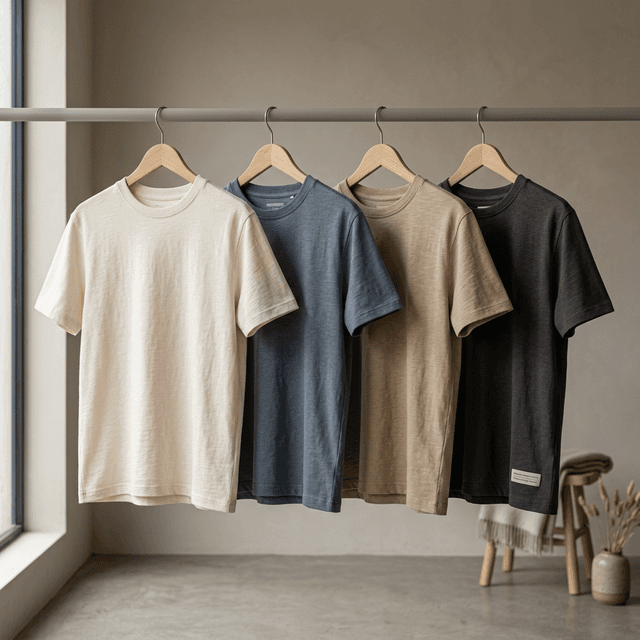 Folded organic cotton knitwear from Algostairs